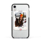 Personalised Retro Photo Apple iPhone XR Impact Case Black Edge on Silver Phone