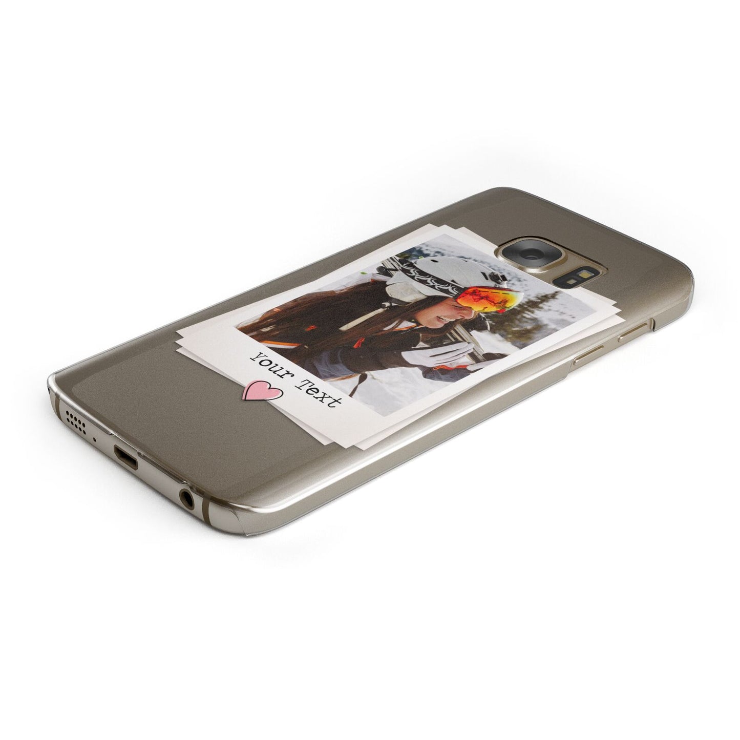 Personalised Retro Photo Protective Samsung Galaxy Case Angled Image