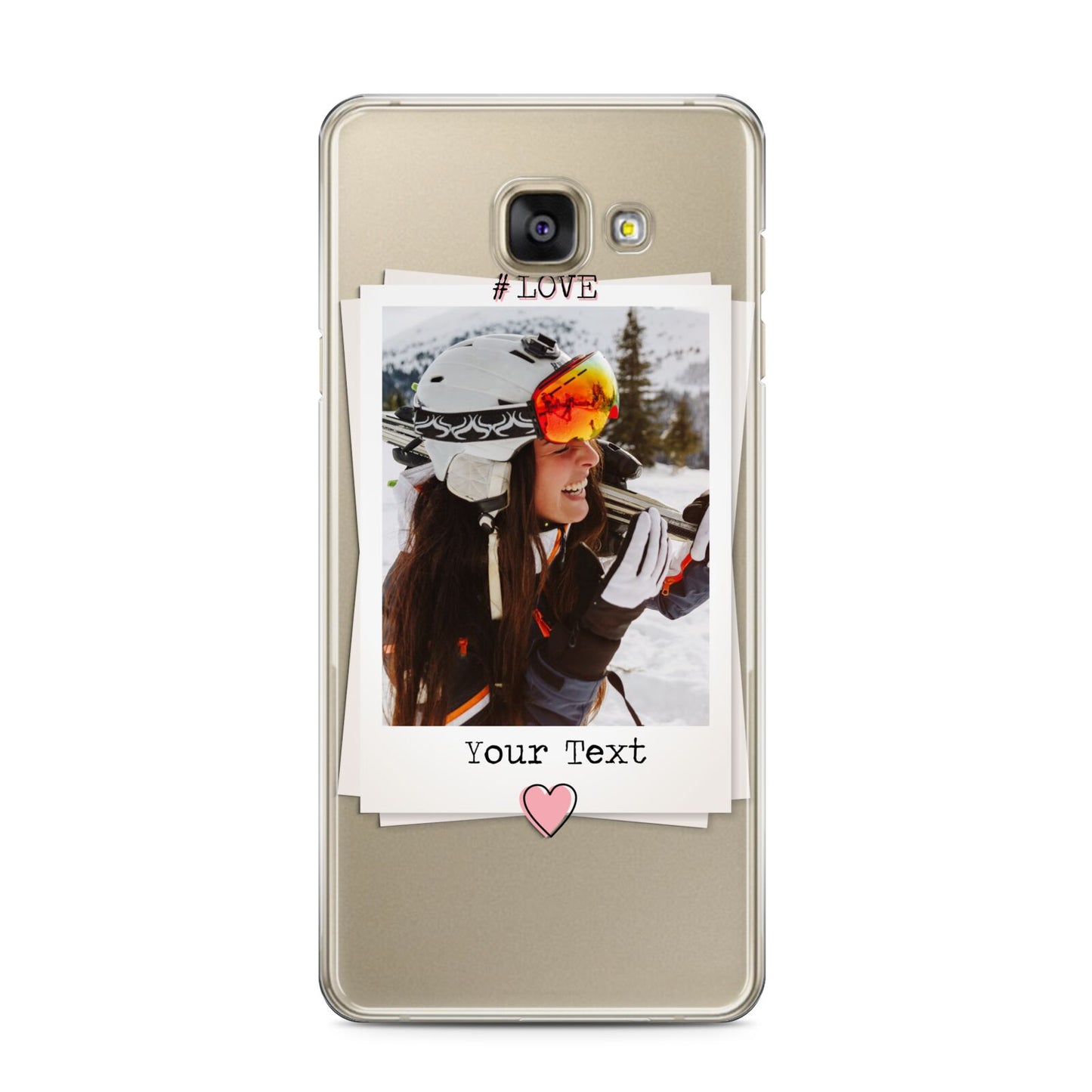 Personalised Retro Photo Samsung Galaxy A3 2016 Case on gold phone