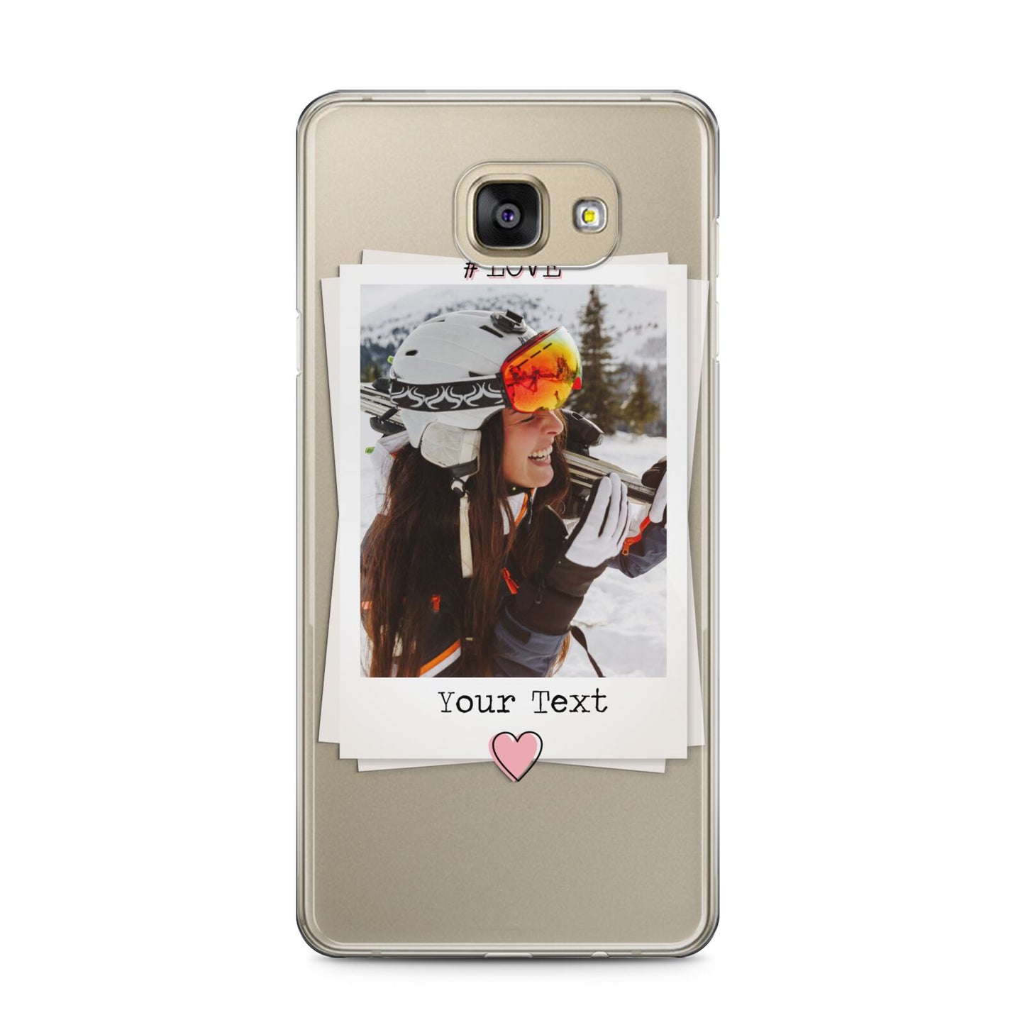 Personalised Retro Photo Samsung Galaxy A5 2016 Case on gold phone