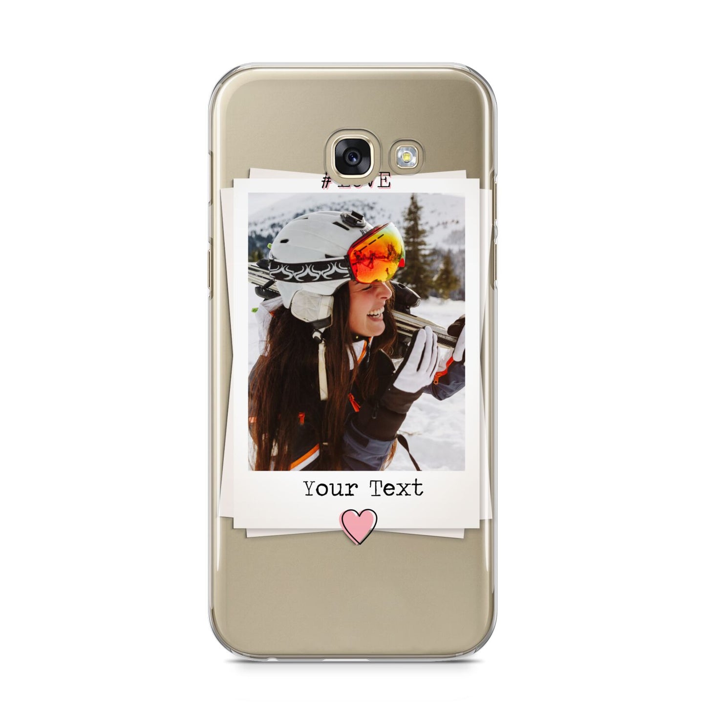 Personalised Retro Photo Samsung Galaxy A5 2017 Case on gold phone