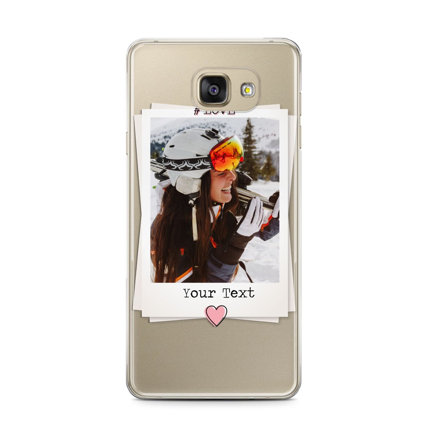 Personalised Retro Photo Samsung Galaxy A7 2016 Case on gold phone