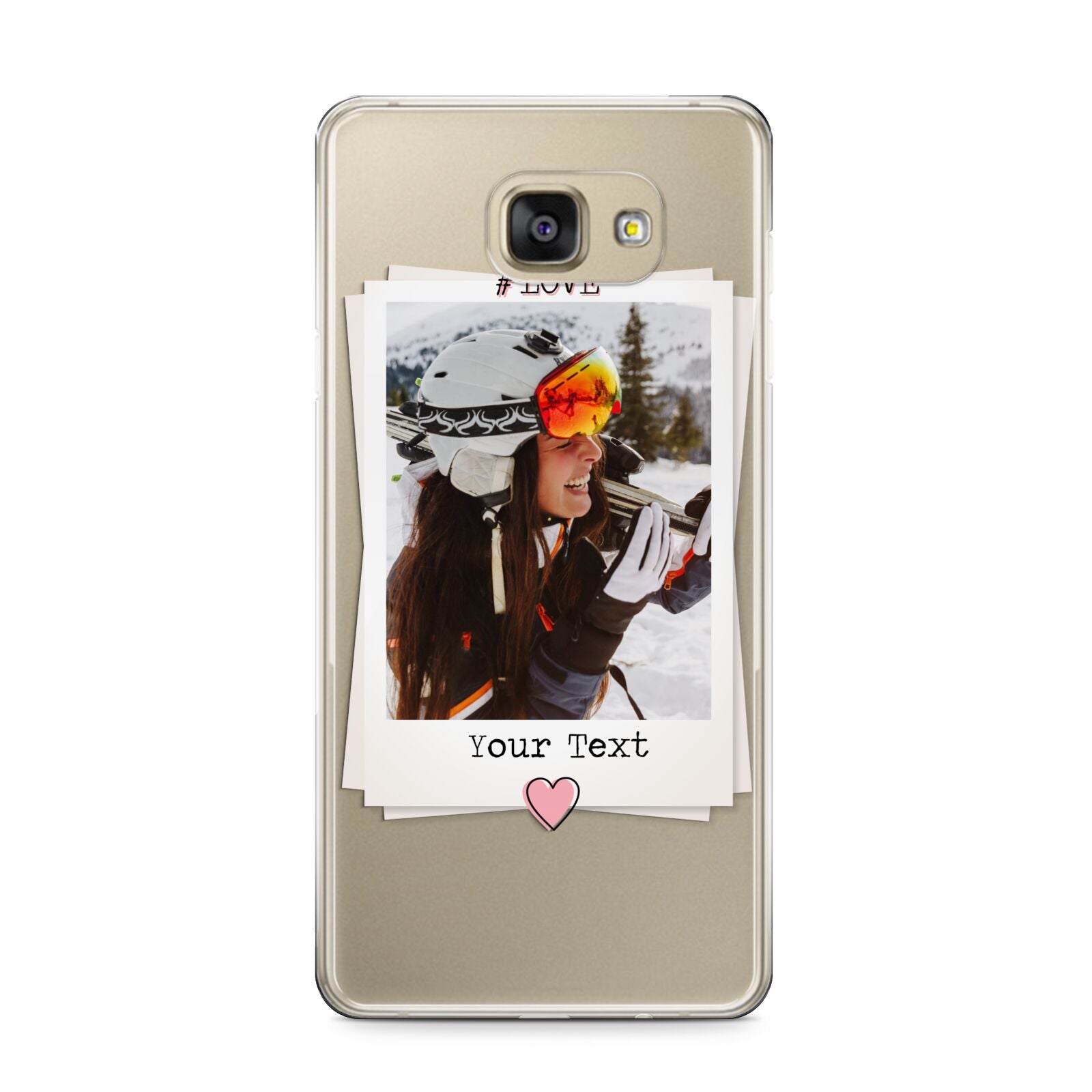 Personalised Retro Photo Samsung Galaxy A9 2016 Case on gold phone
