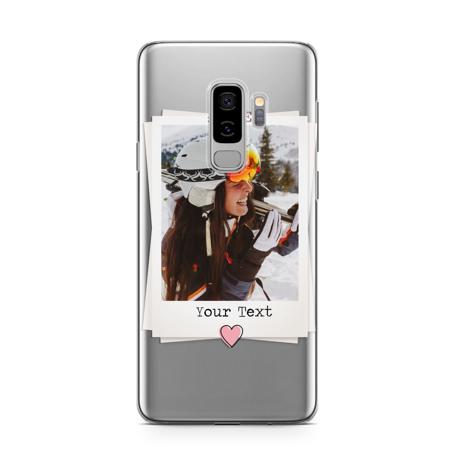 Personalised Retro Photo Samsung Galaxy S9 Plus Case on Silver phone
