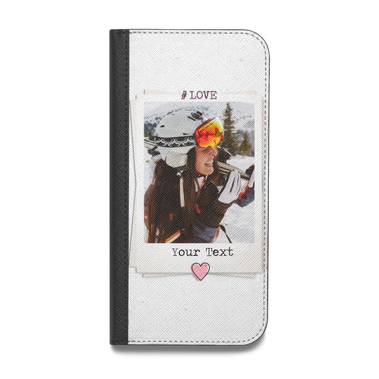 Personalised Retro Photo Vegan Leather Flip Samsung Case