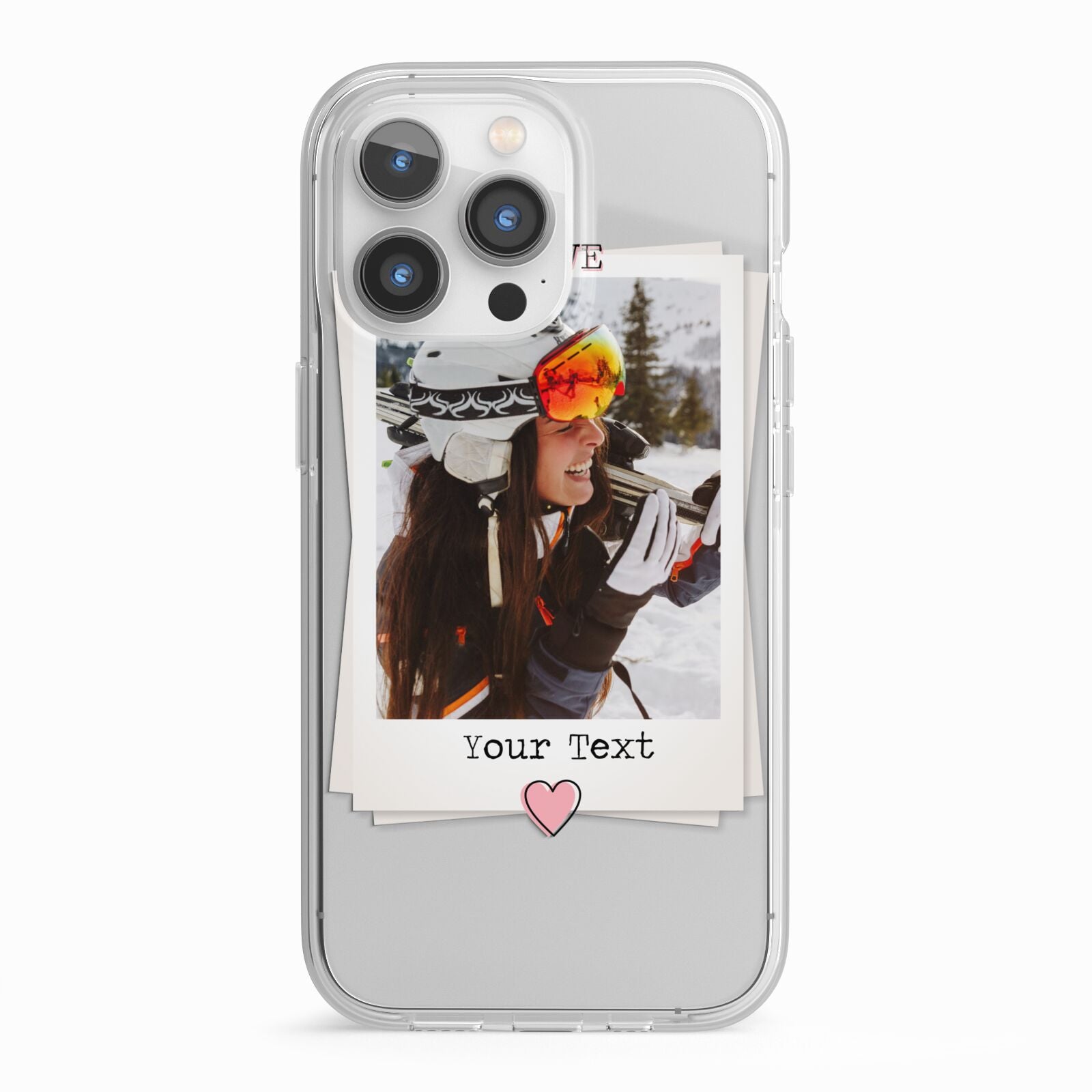 Personalised Retro Photo iPhone 13 Pro TPU Impact Case with White Edges