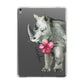 Personalised Rhinoceros Apple iPad Grey Case