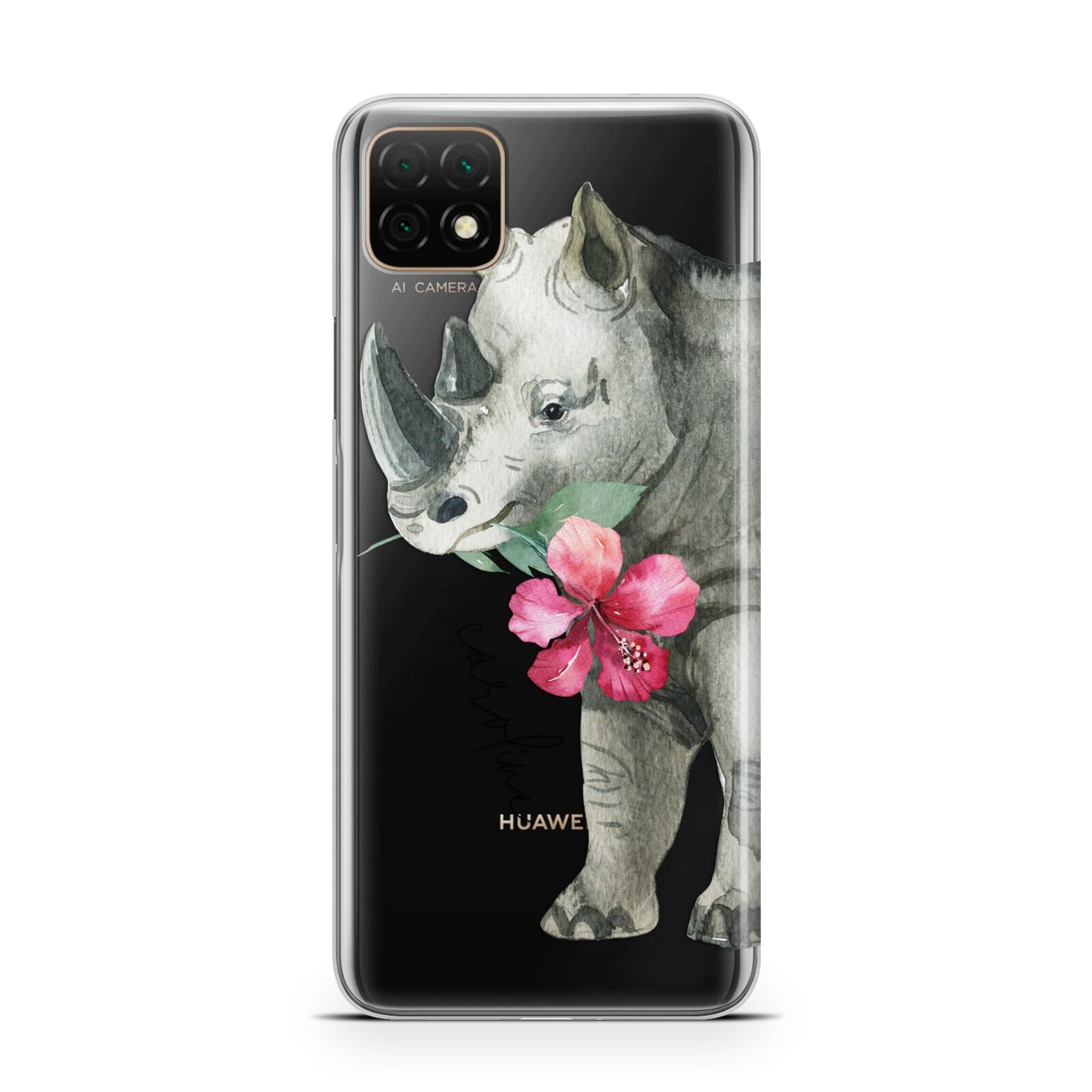 Personalised Rhinoceros Huawei Enjoy 20 Phone Case