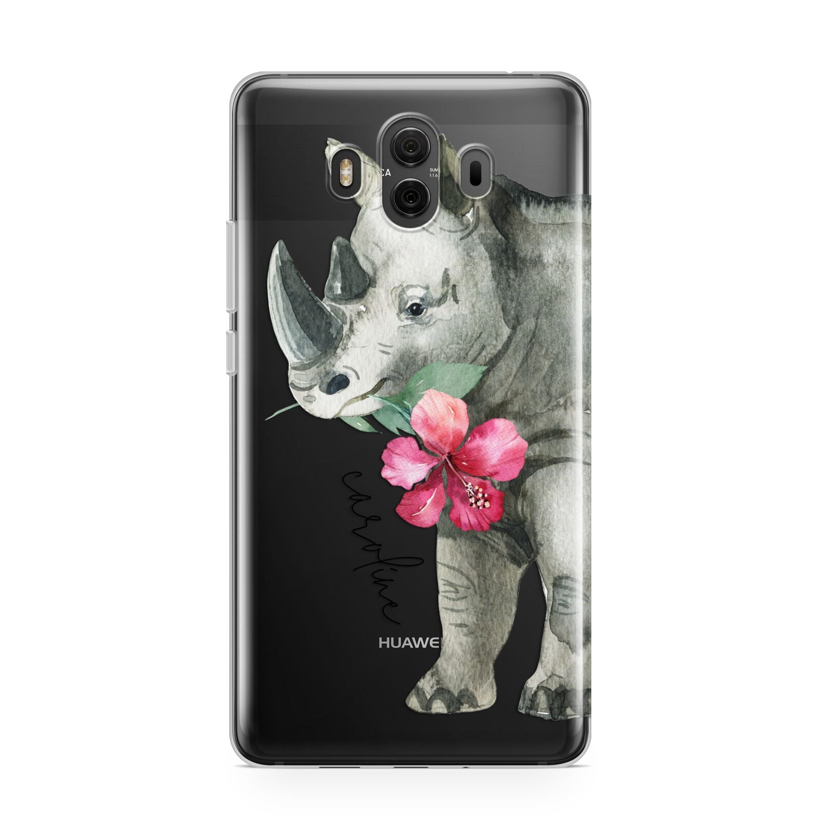 Personalised Rhinoceros Huawei Mate 10 Protective Phone Case