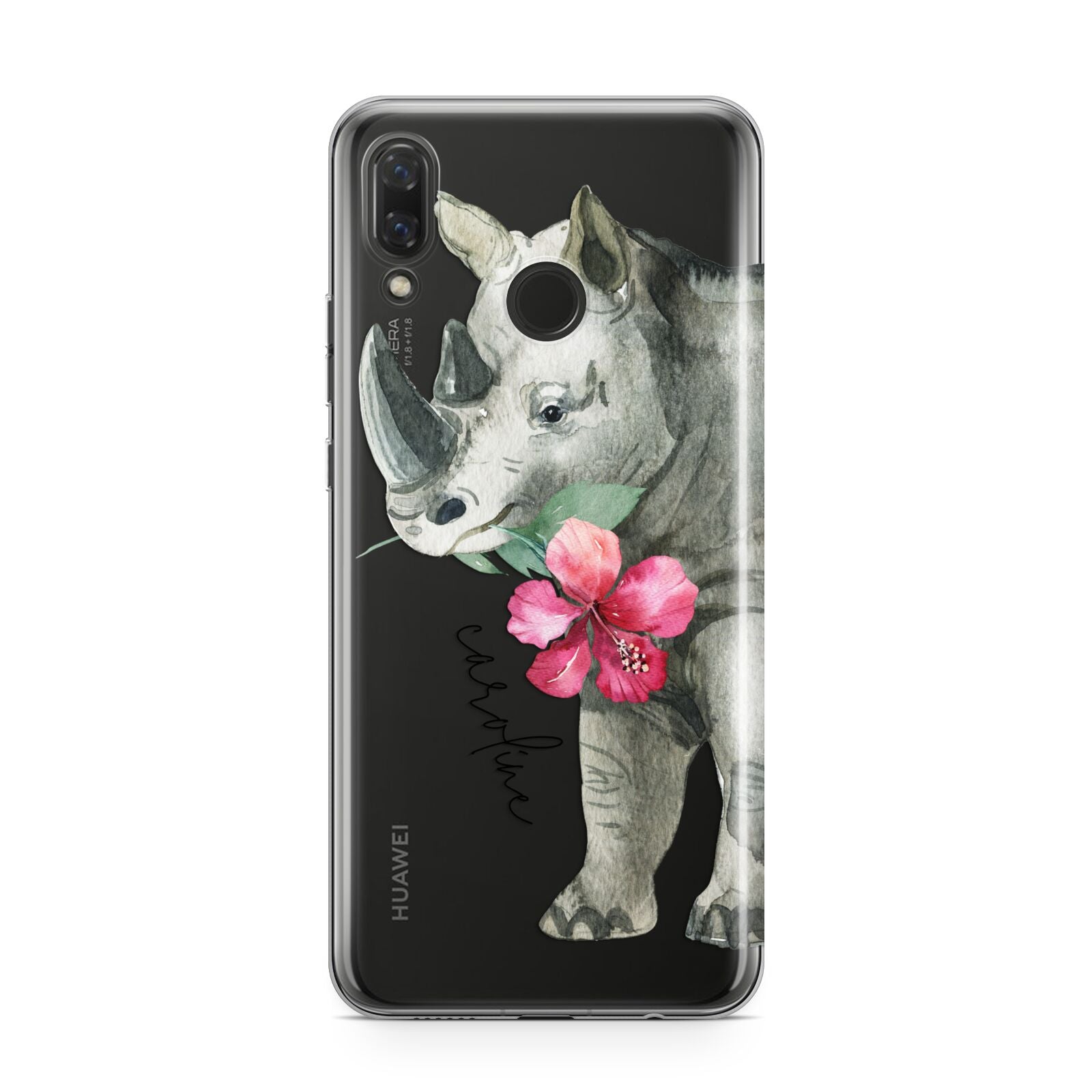 Personalised Rhinoceros Huawei Nova 3 Phone Case