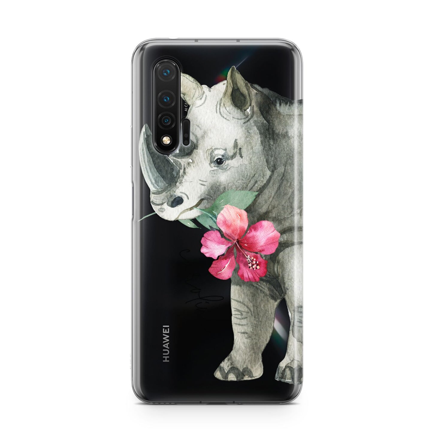 Personalised Rhinoceros Huawei Nova 6 Phone Case