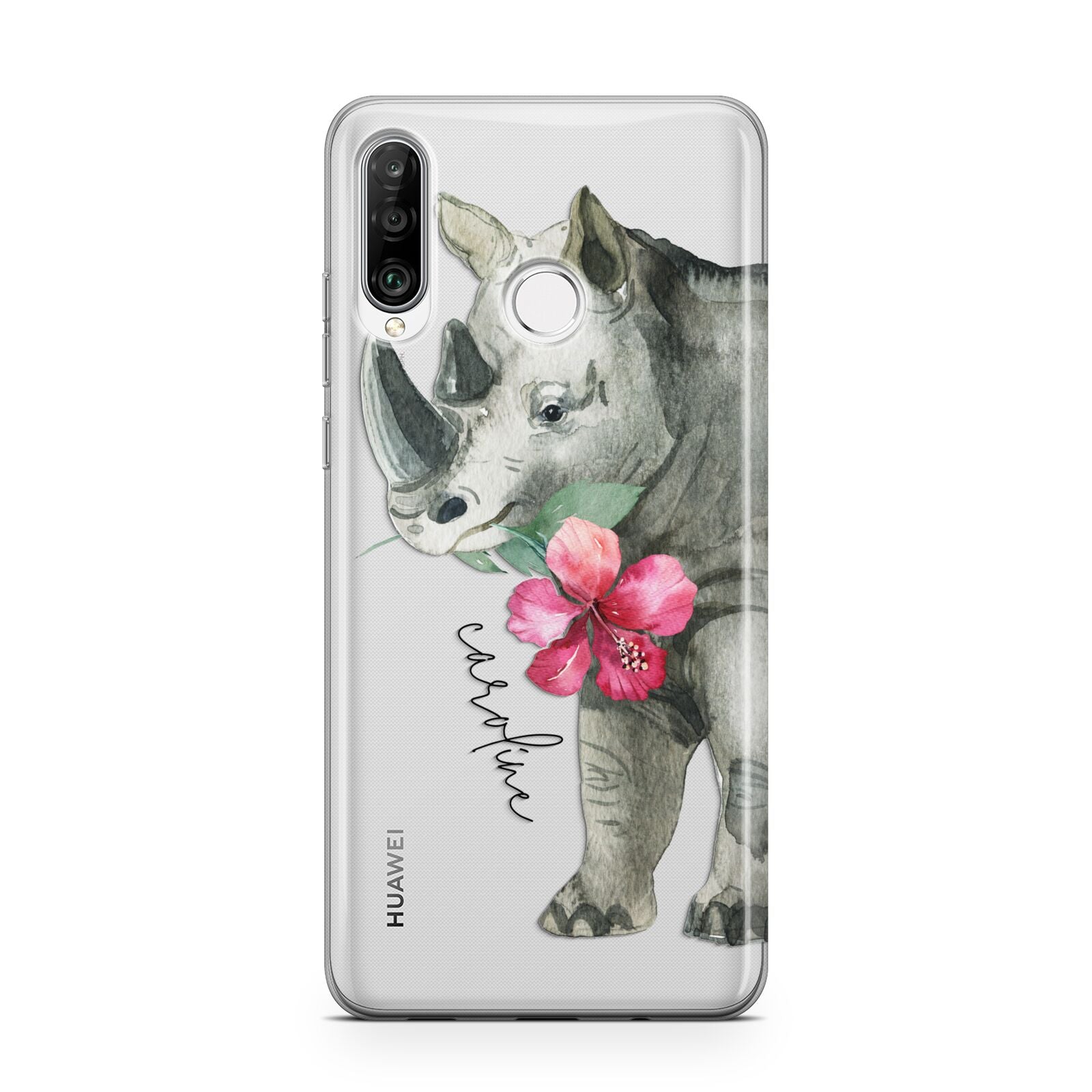 Personalised Rhinoceros Huawei P30 Lite Phone Case