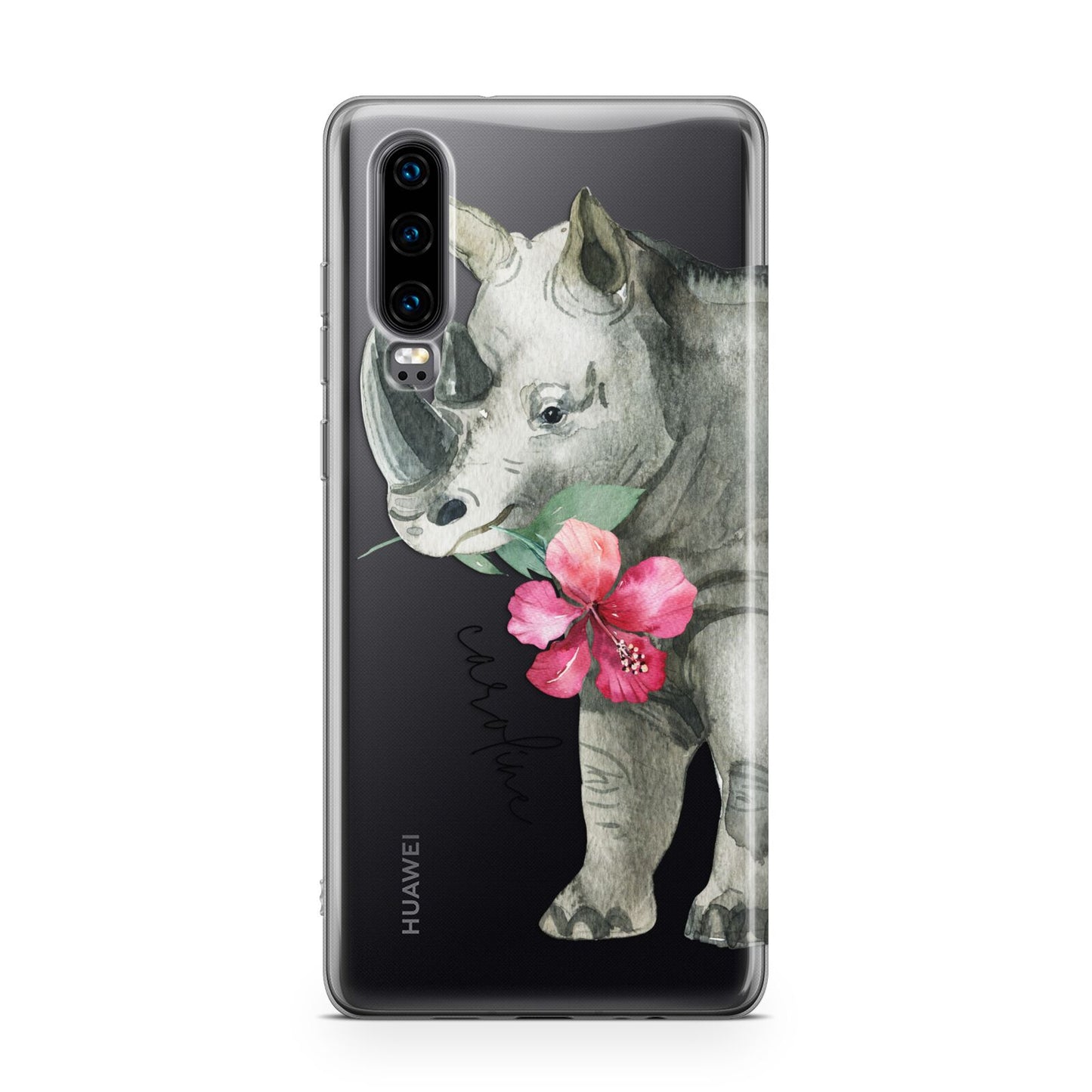 Personalised Rhinoceros Huawei P30 Phone Case