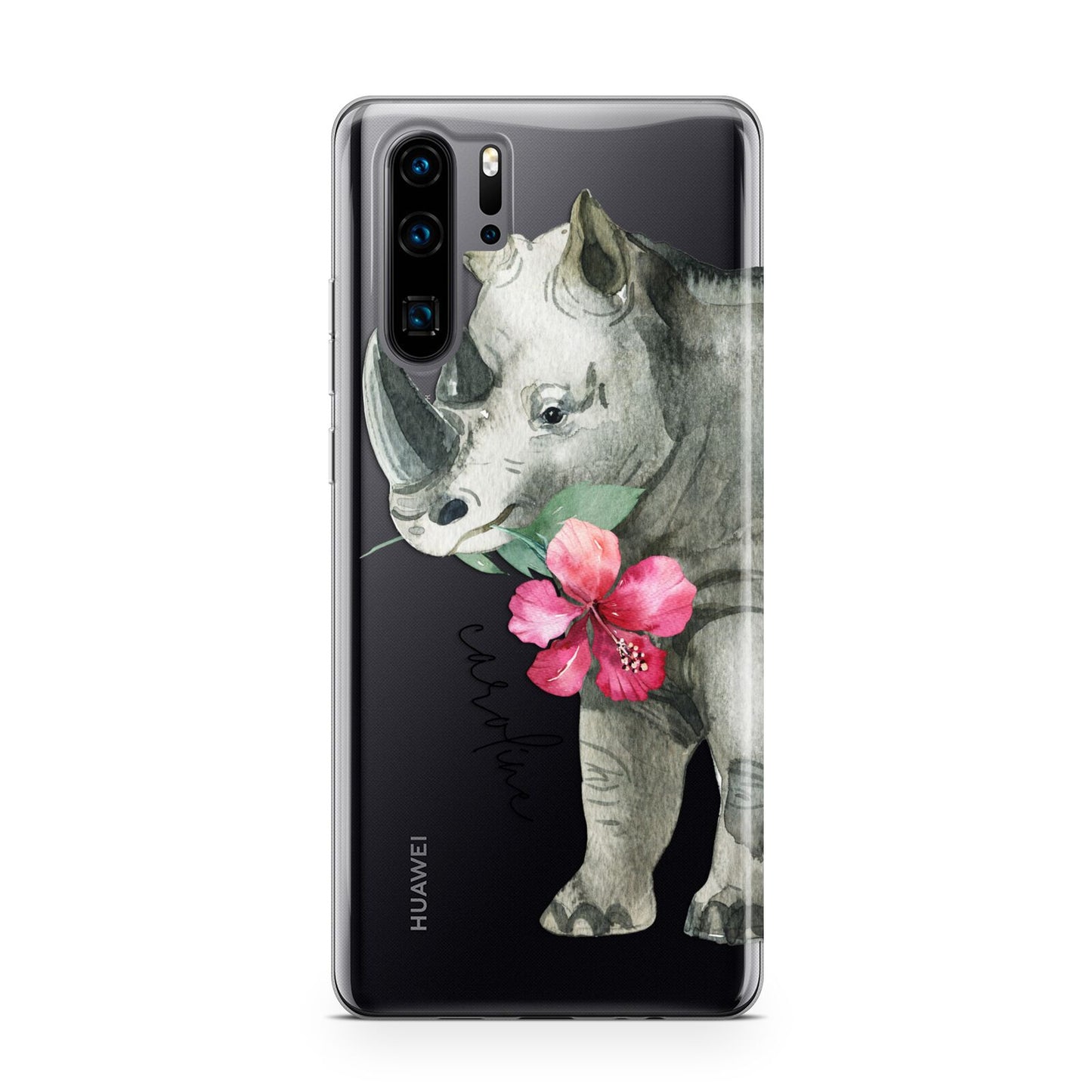 Personalised Rhinoceros Huawei P30 Pro Phone Case