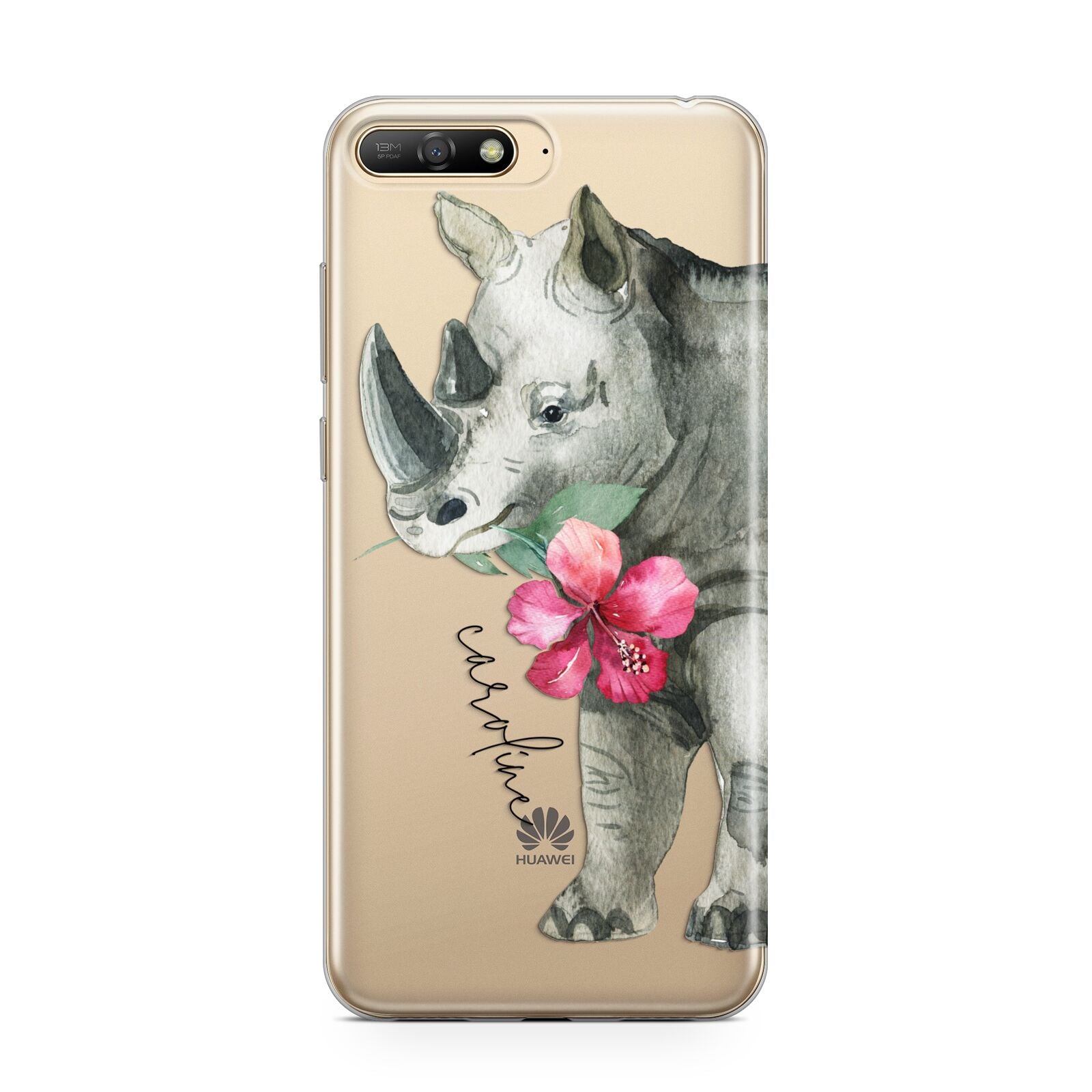 Personalised Rhinoceros Huawei Y6 2018