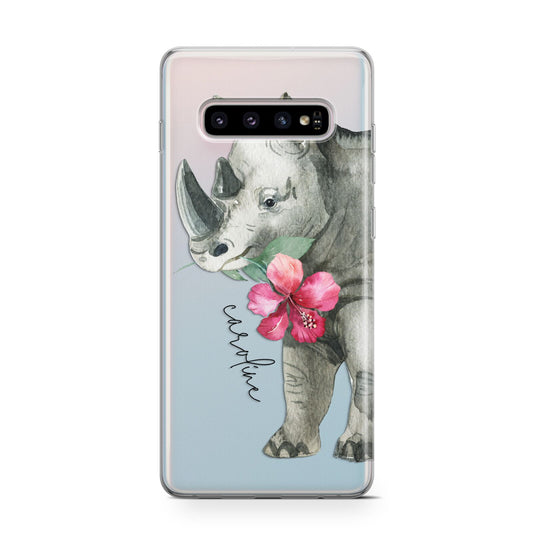 Personalised Rhinoceros Protective Samsung Galaxy Case