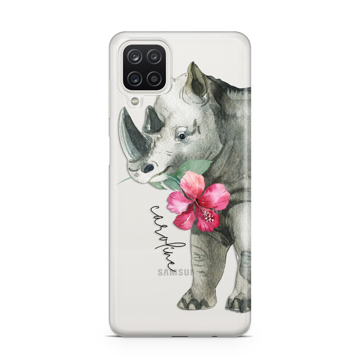 Personalised Rhinoceros Samsung A12 Case