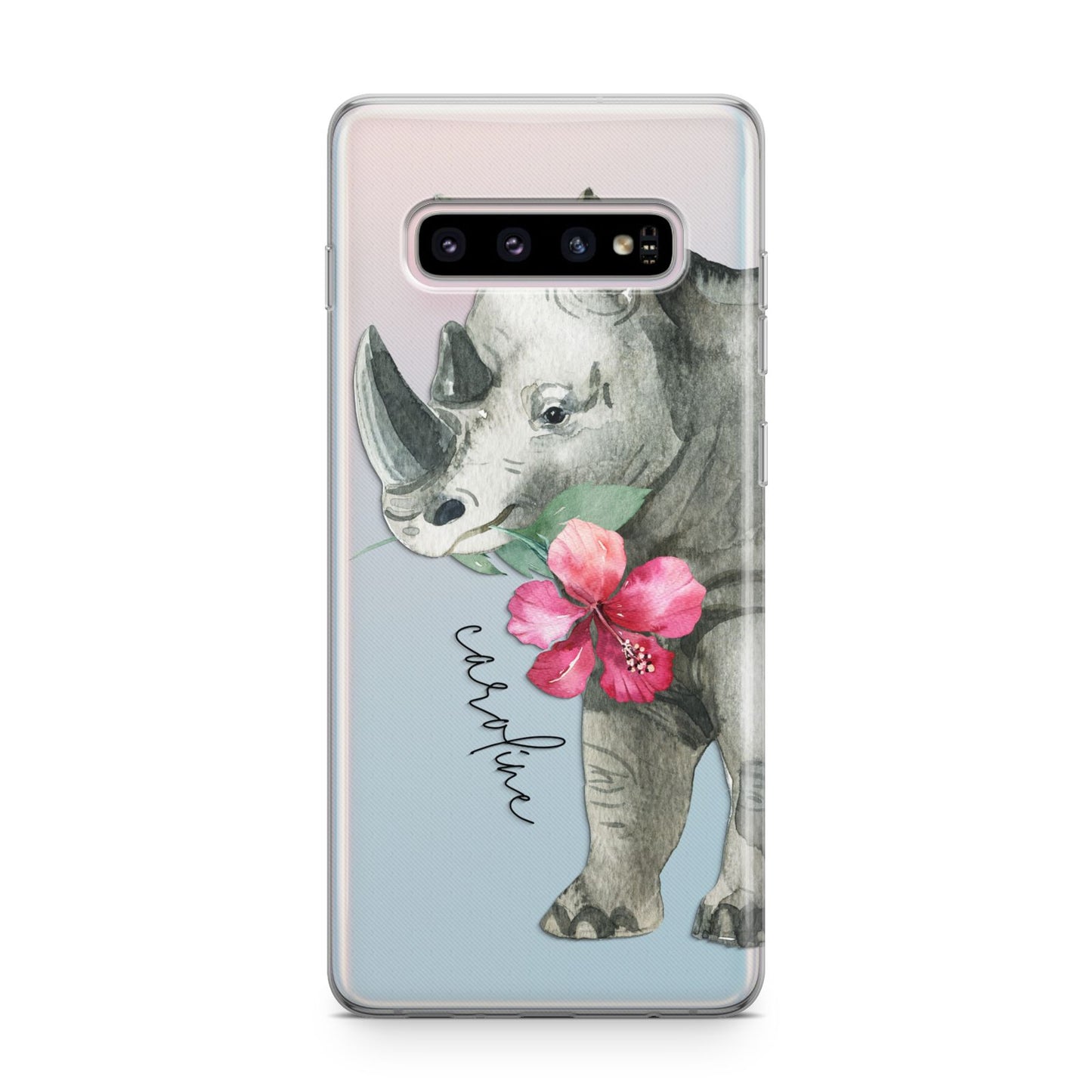 Personalised Rhinoceros Samsung Galaxy S10 Plus Case