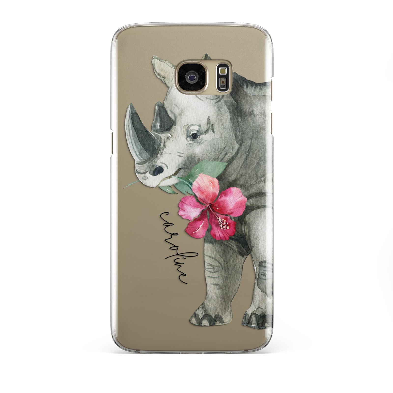 Personalised Rhinoceros Samsung Galaxy S7 Edge Case