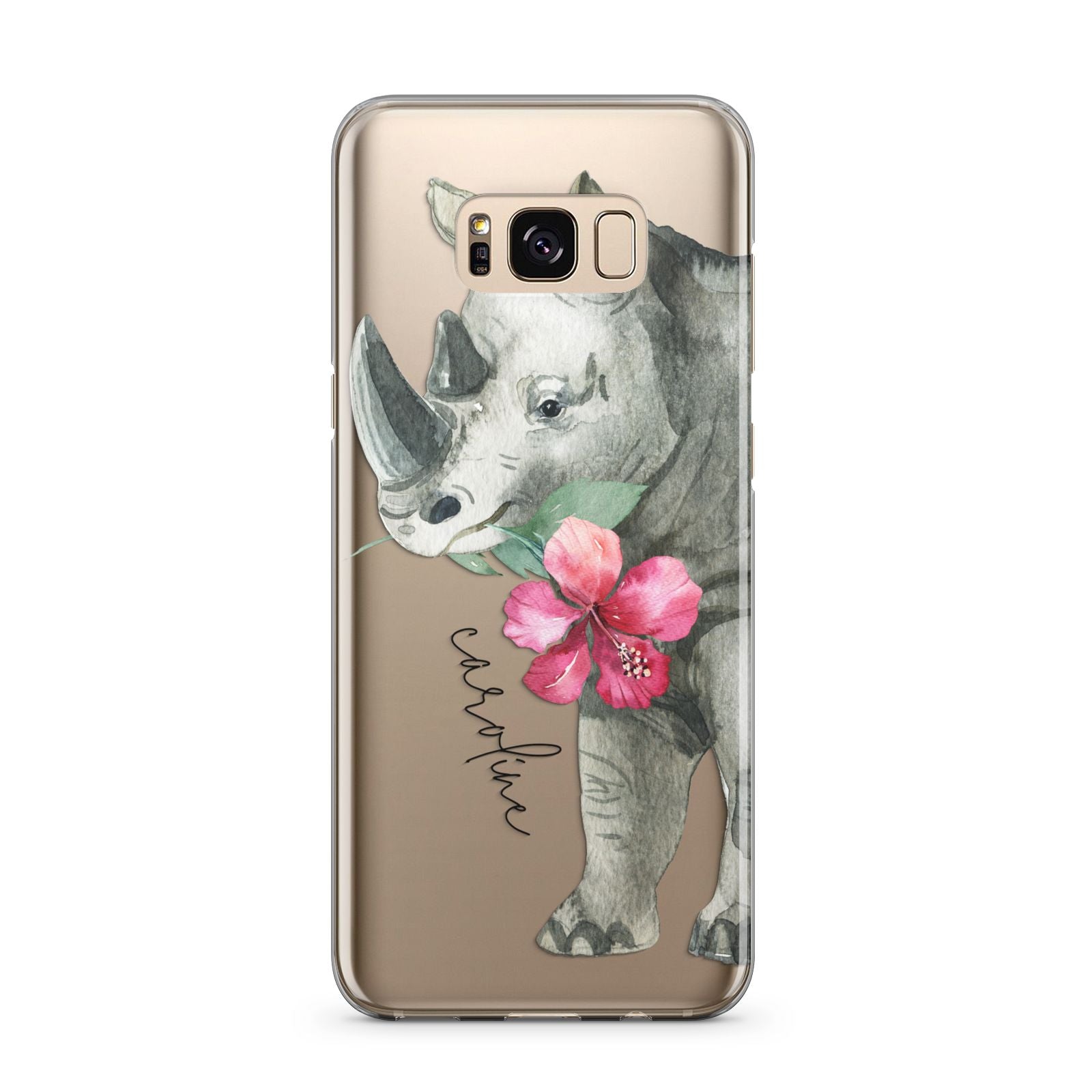 Personalised Rhinoceros Samsung Galaxy S8 Plus Case