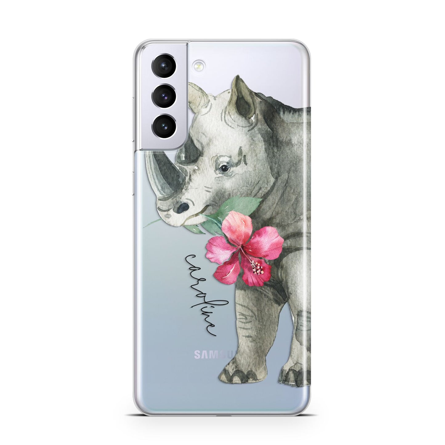 Personalised Rhinoceros Samsung S21 Plus Case