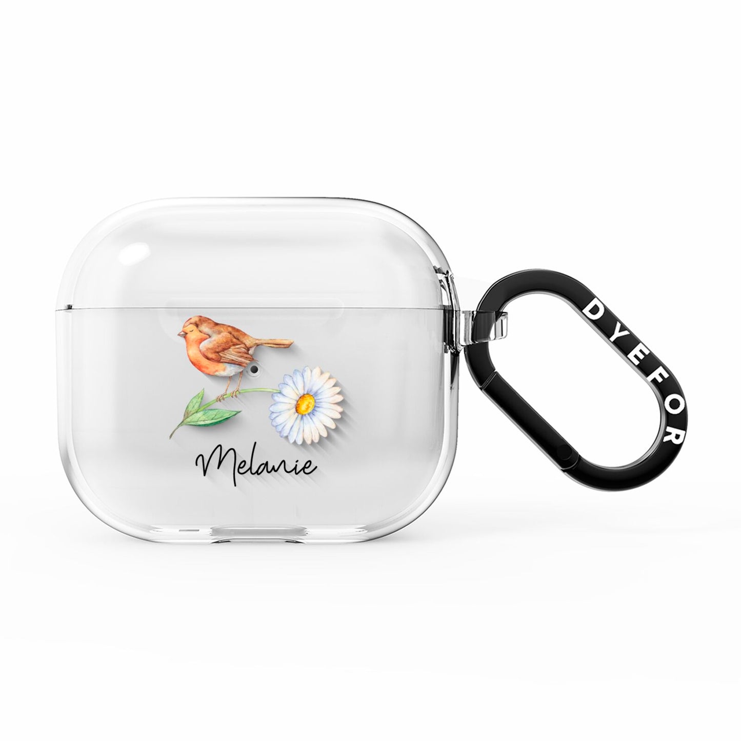 Personalised Robin AirPods Clear Case 3rd Gen