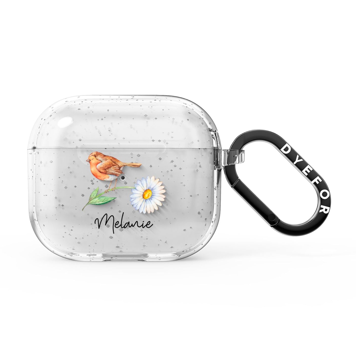 Personalised Robin AirPods Glitter Case 3rd Gen