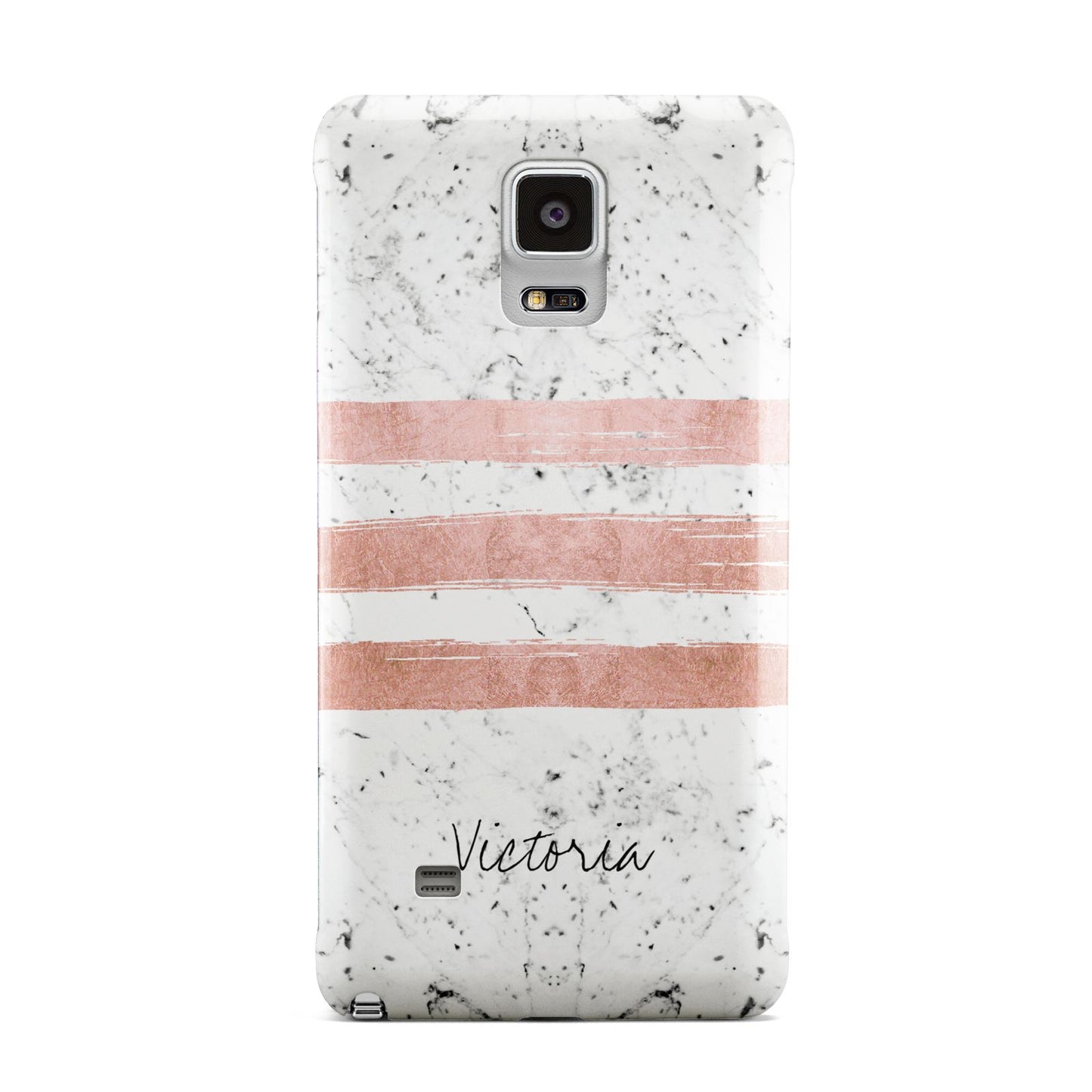 Personalised Rose Gold Brush Marble Initial Samsung Galaxy Note 4 Case