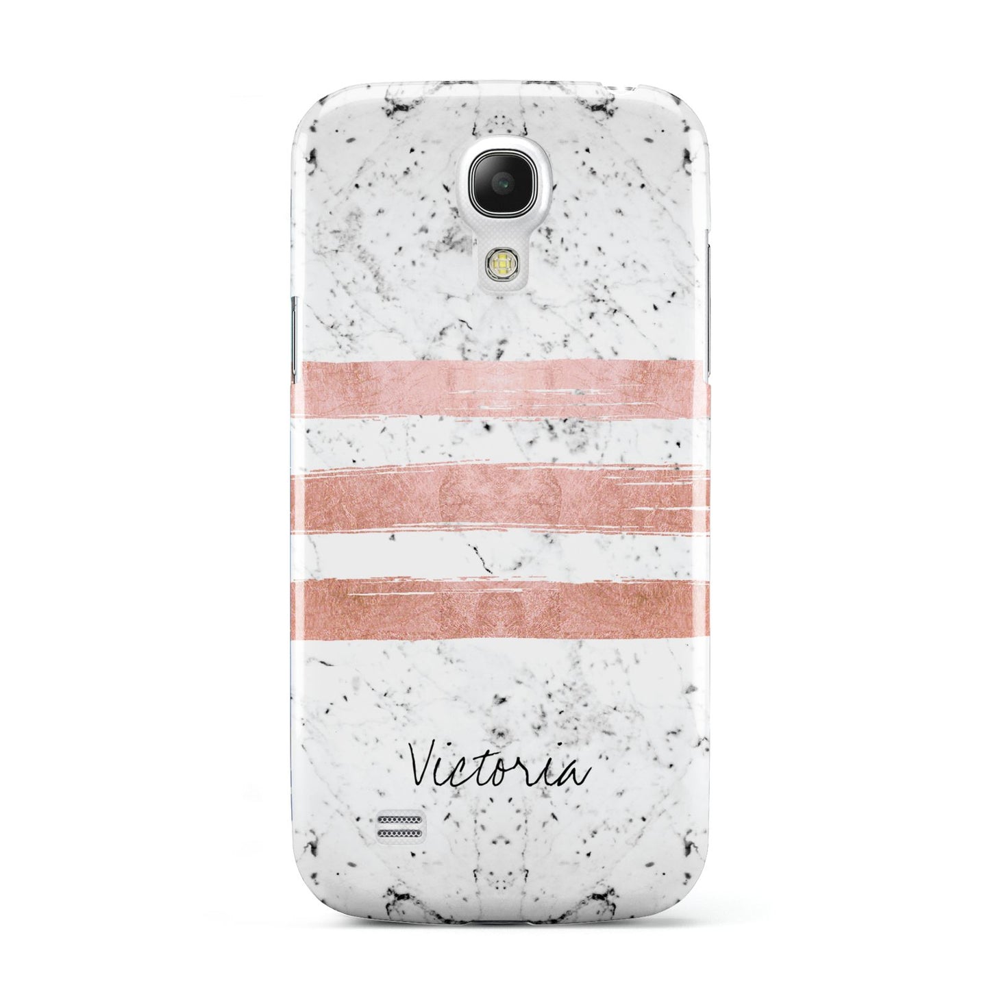 Personalised Rose Gold Brush Marble Initial Samsung Galaxy S4 Mini Case