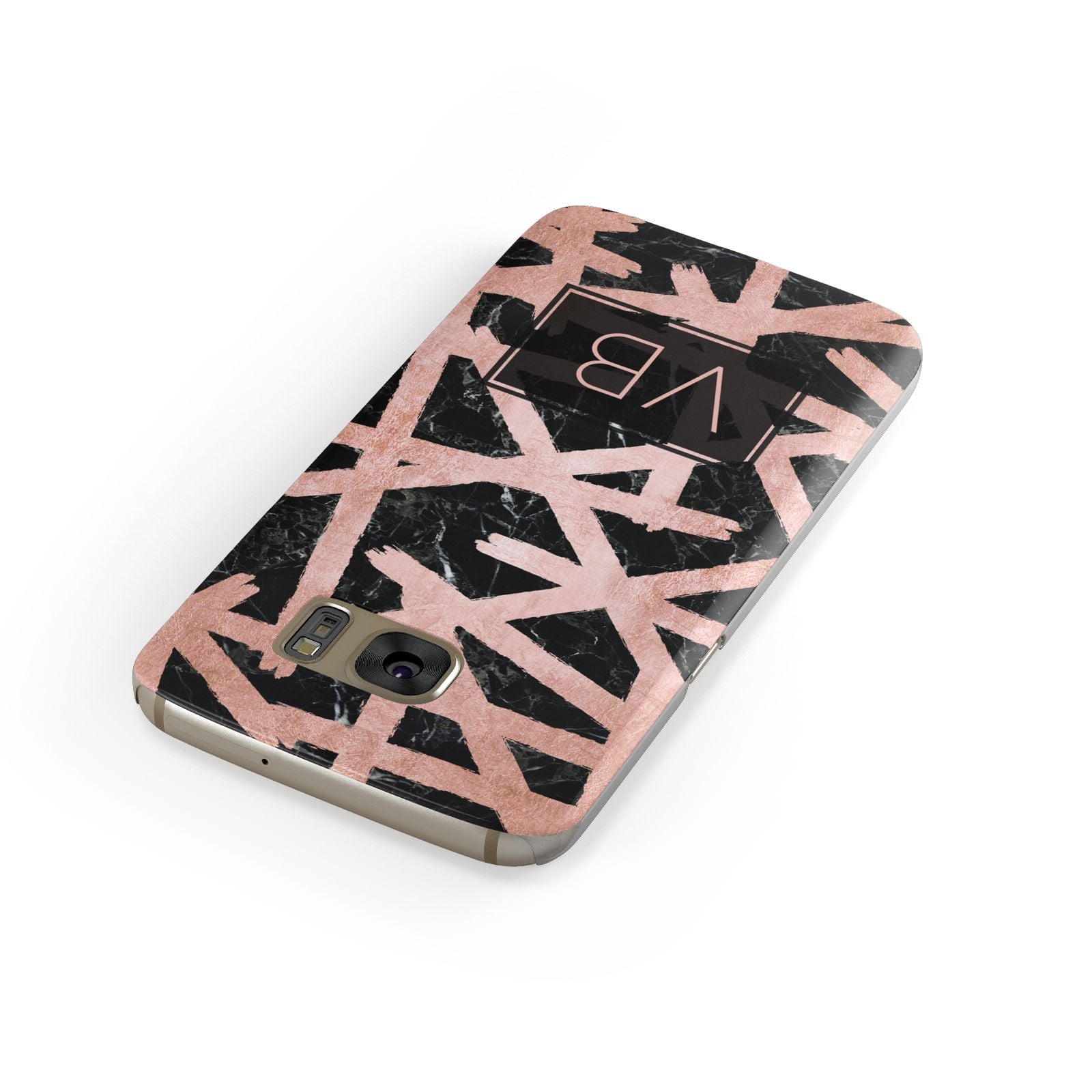 Personalised Rose Gold Effect Samsung Galaxy Case Front Close Up