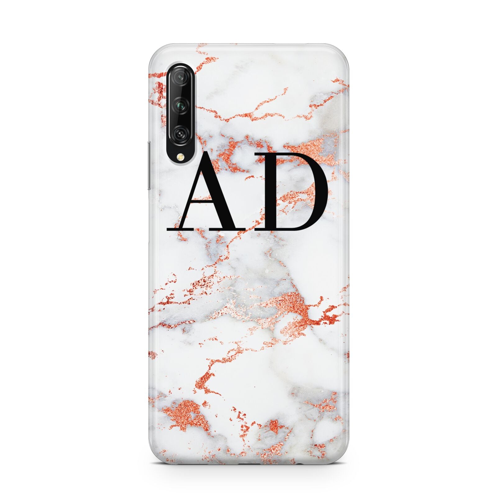 Personalised Rose Gold Marble Initials Huawei P Smart Pro 2019