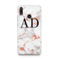 Personalised Rose Gold Marble Initials Huawei Y9 2019