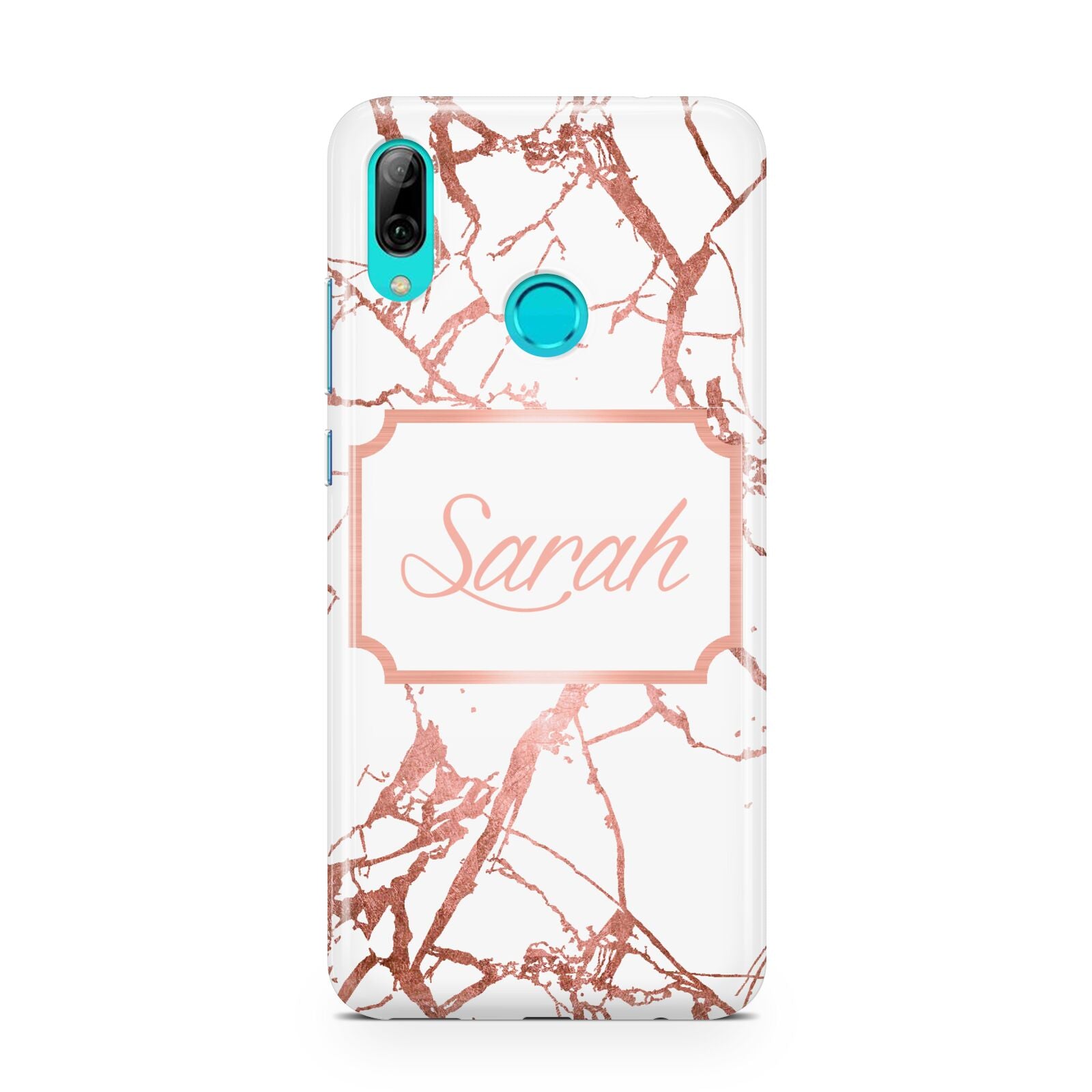 Personalised Rose Gold Marble Name Huawei P Smart 2019 Case