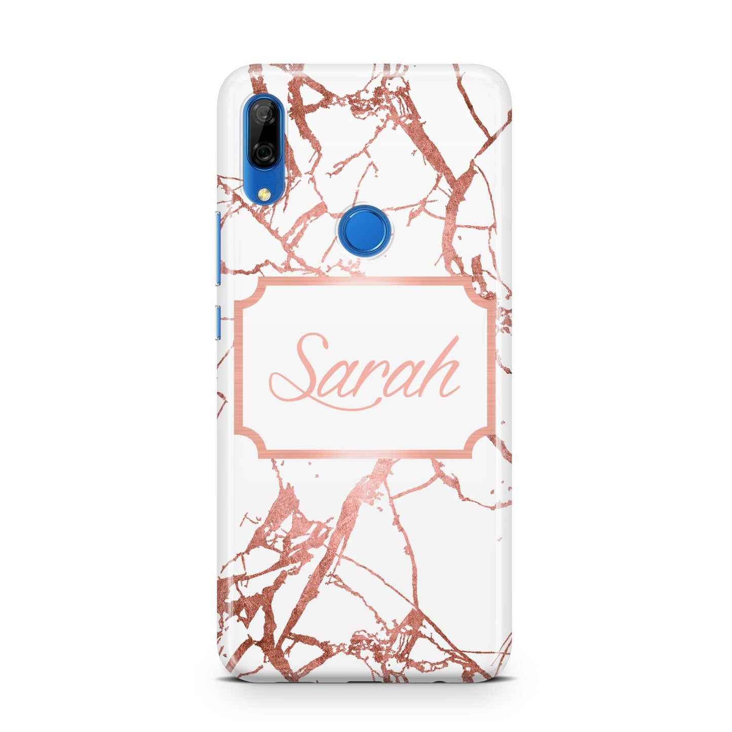 Personalised Rose Gold Marble Name Huawei P Smart Z