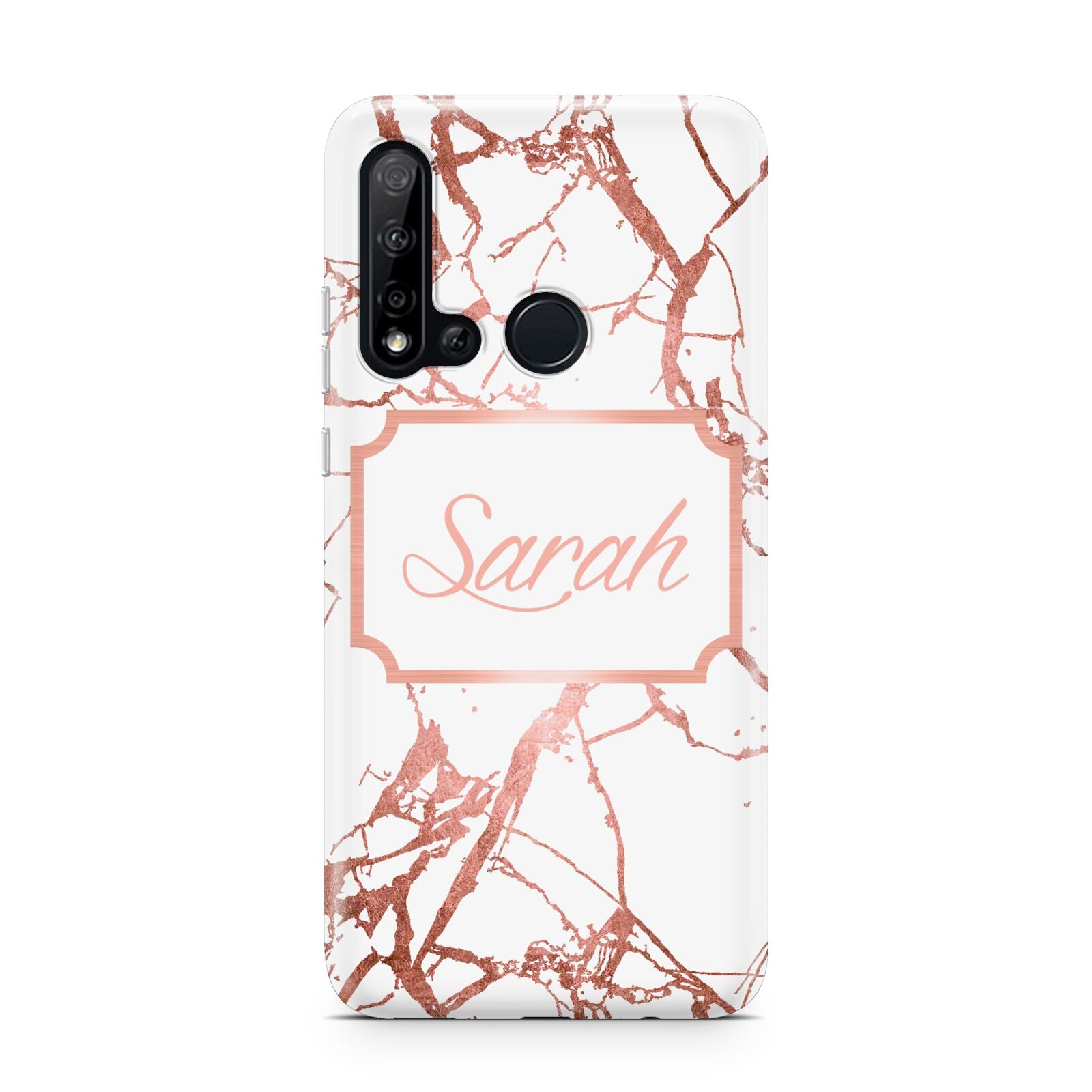 Personalised Rose Gold Marble Name Huawei P20 Lite 5G Phone Case