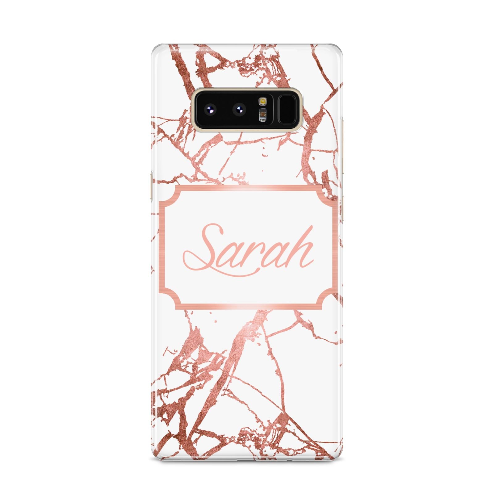 Personalised Rose Gold Marble Name Samsung Galaxy S8 Case