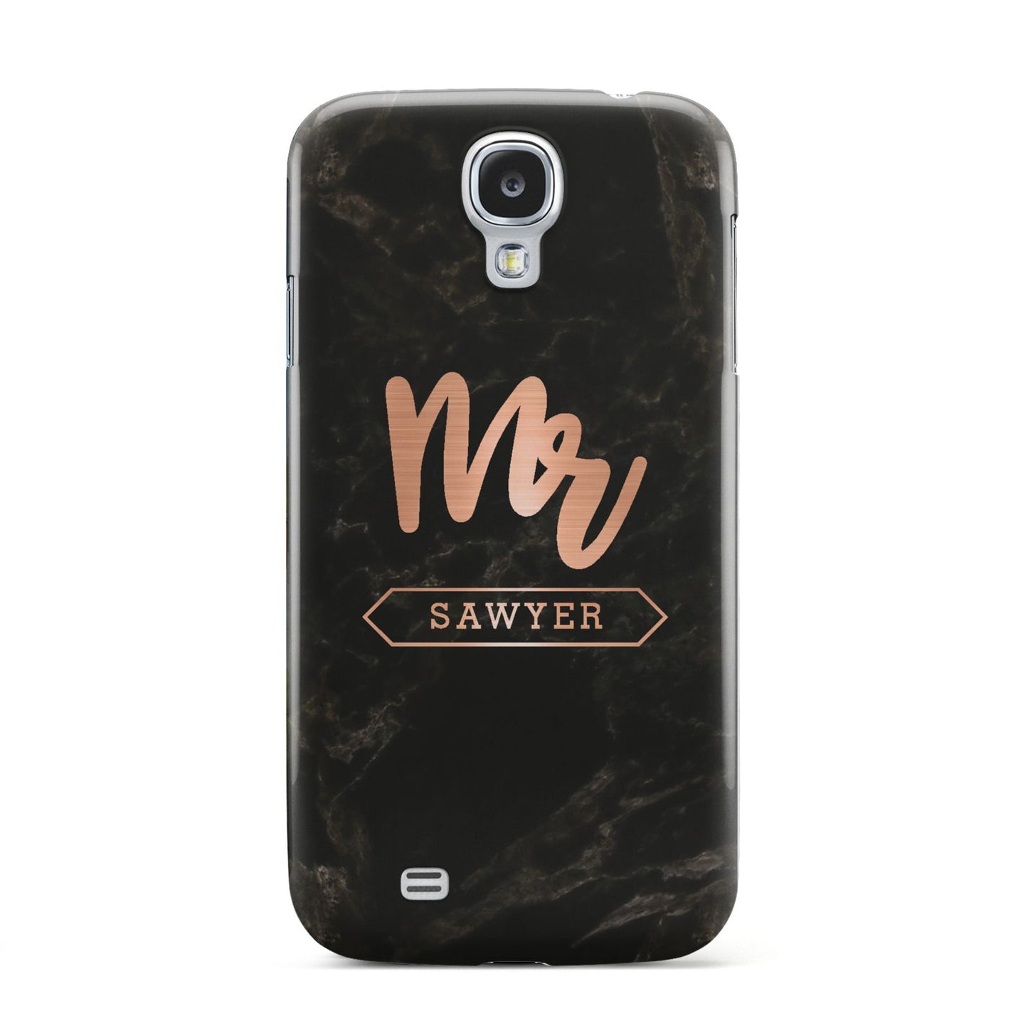 Personalised Rose Gold Mr Surname Marble Samsung Galaxy S4 Case