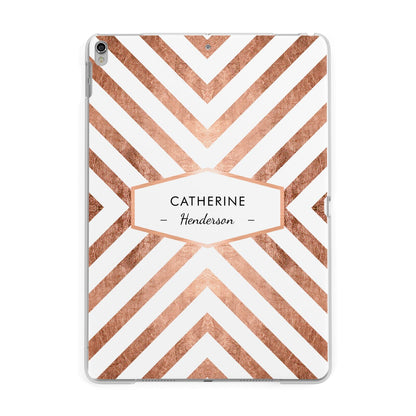 Personalised Rose Gold Name Or Initials Custom Apple iPad Silver Case