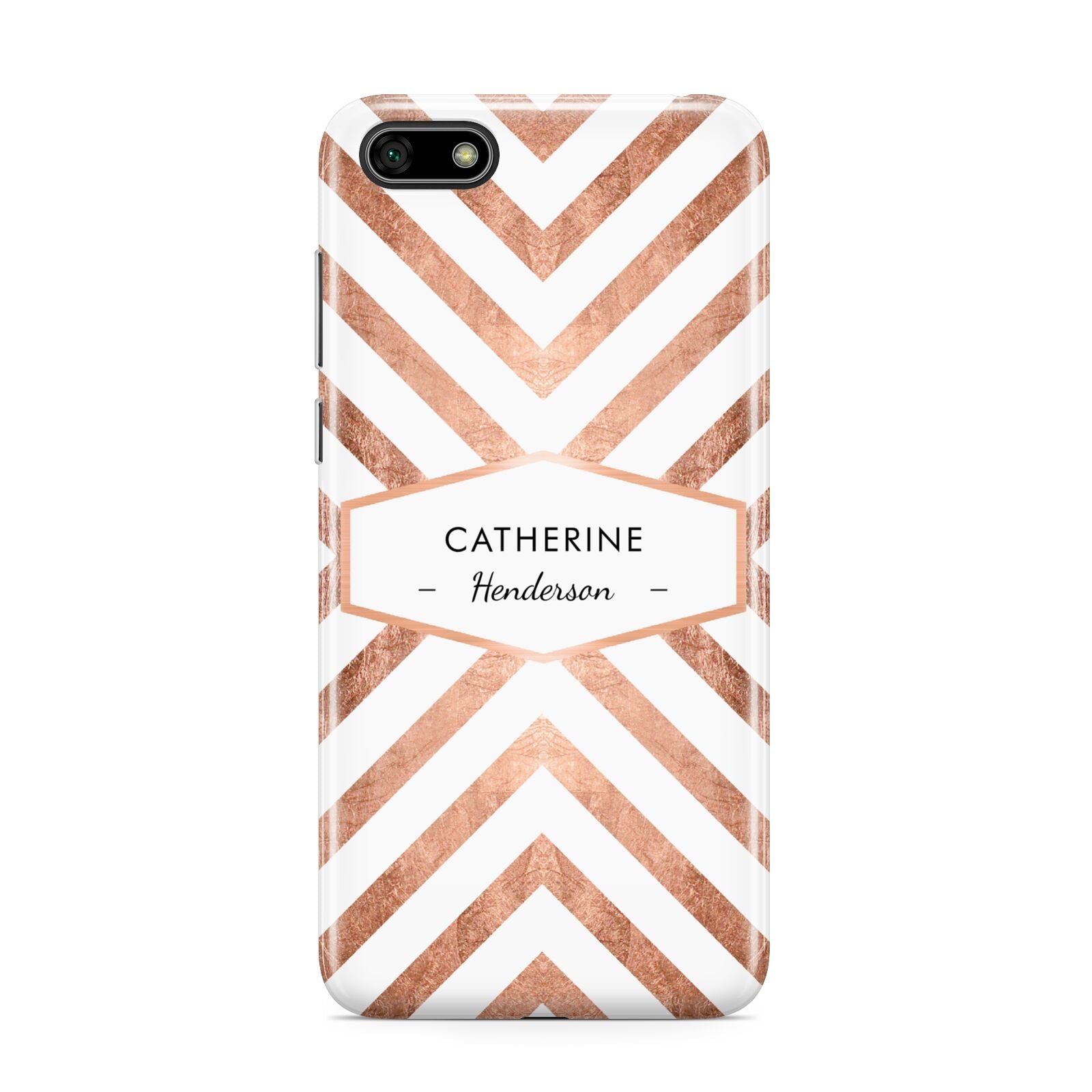 Personalised Rose Gold Name Or Initials Custom Huawei Y5 Prime 2018 Phone Case