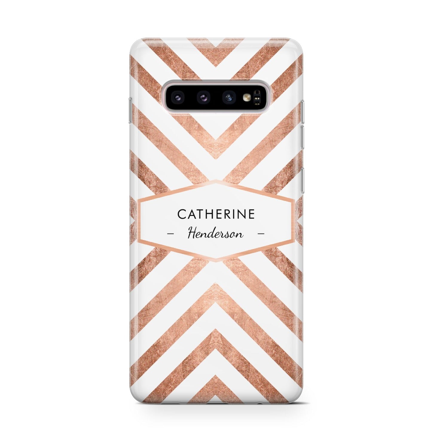 Personalised Rose Gold Name Or Initials Custom Protective Samsung Galaxy Case