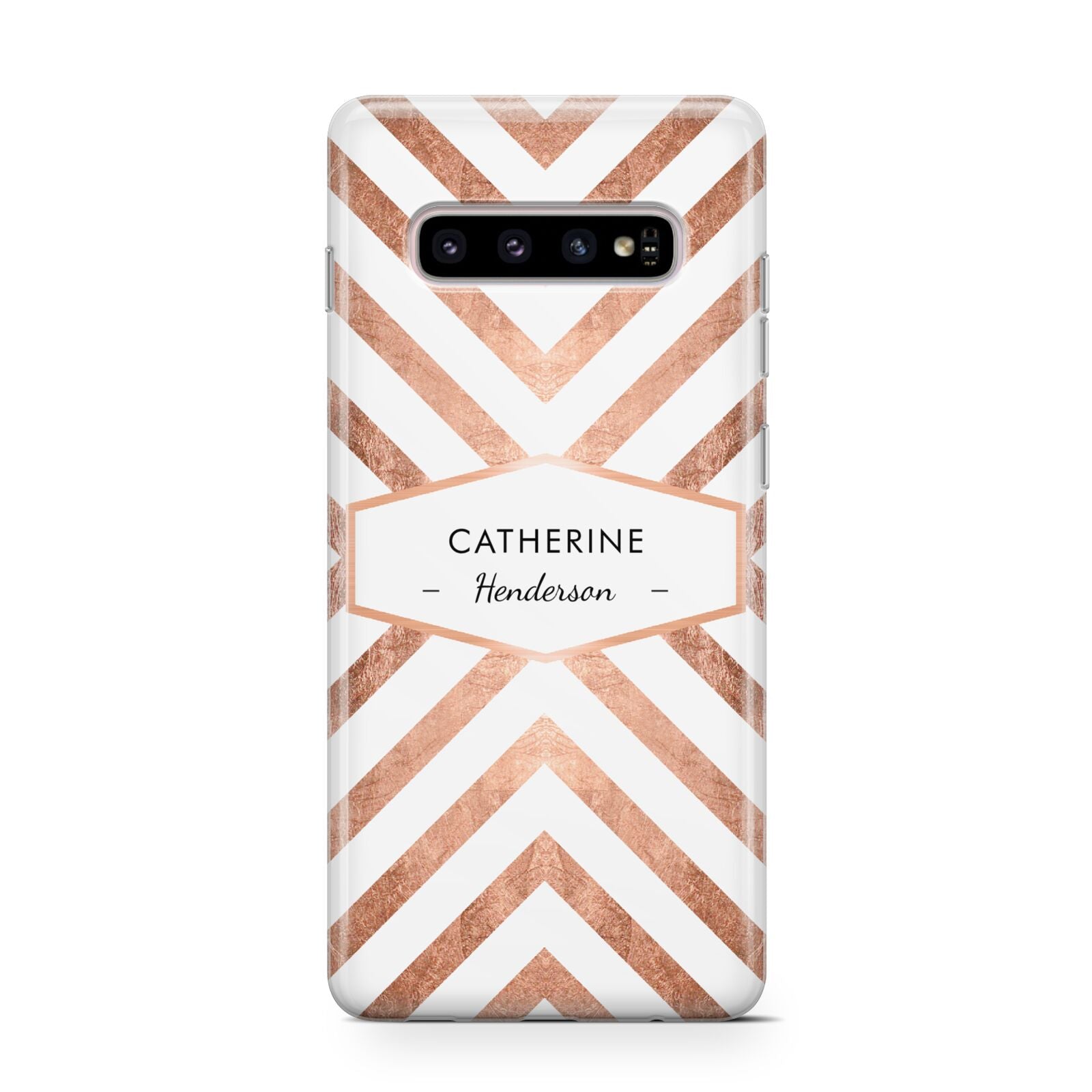 Personalised Rose Gold Name Or Initials Custom Protective Samsung Galaxy Case