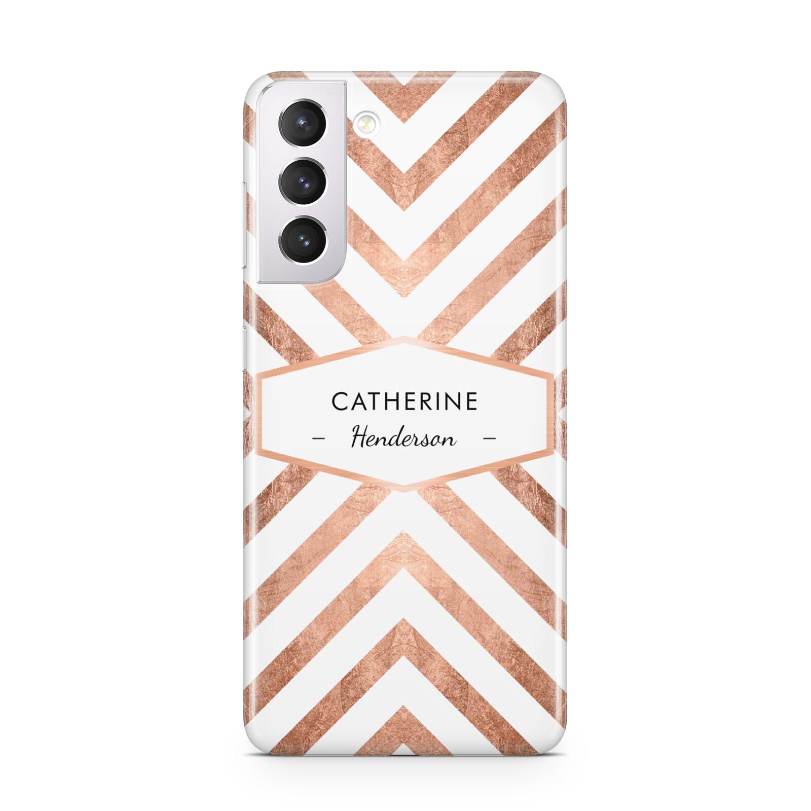 Personalised Rose Gold Name Or Initials Custom Samsung S21 Case