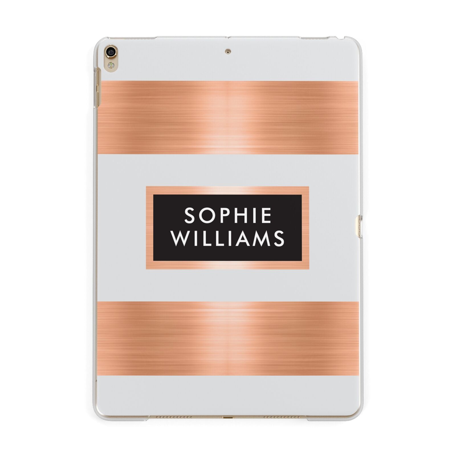 Personalised Rose Gold Name Text Initials Apple iPad Gold Case