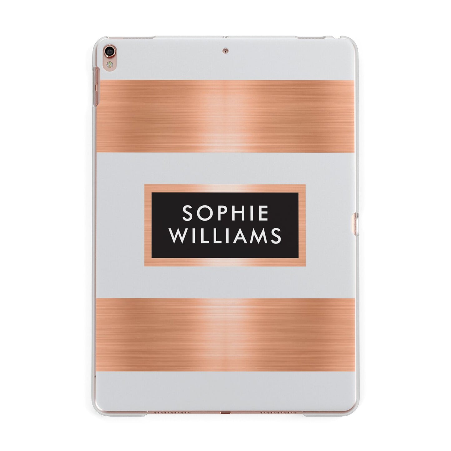 Personalised Rose Gold Name Text Initials Apple iPad Rose Gold Case