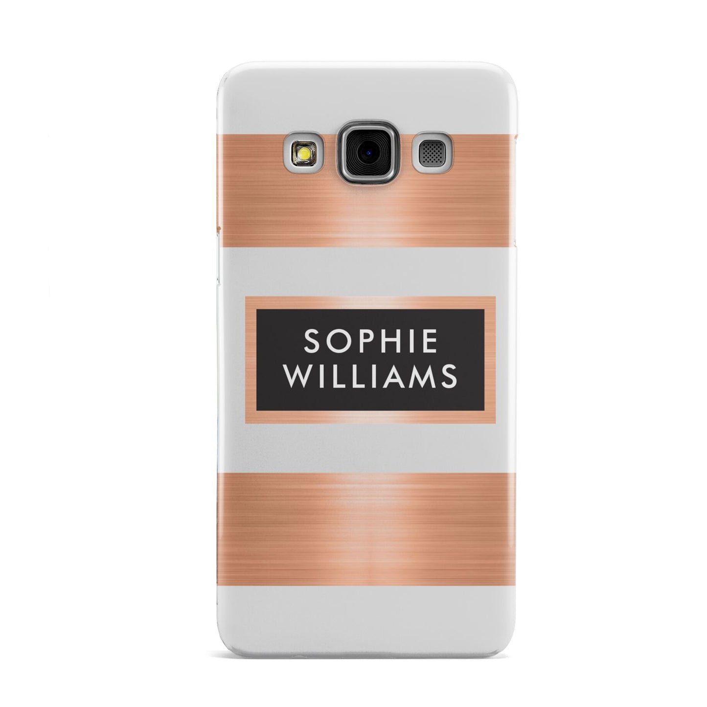 Personalised Rose Gold Name Text Initials Samsung Galaxy A3 Case