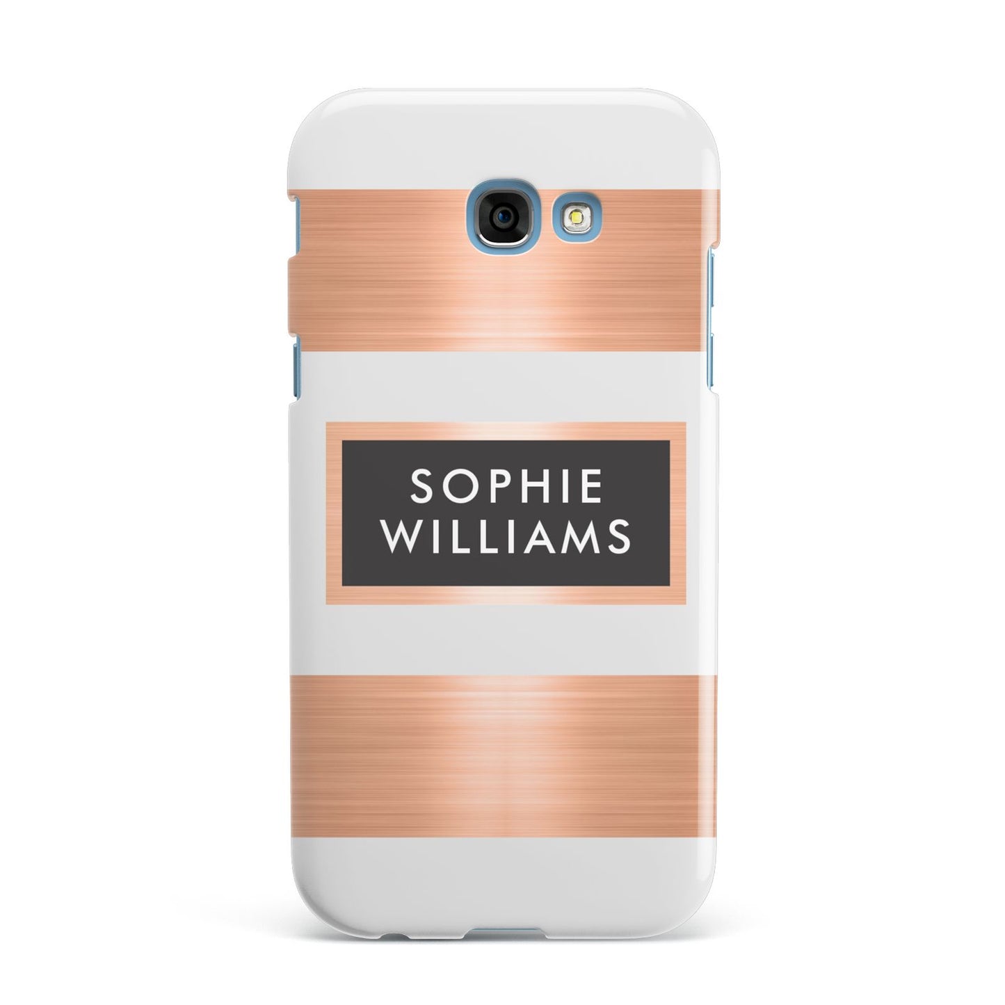 Personalised Rose Gold Name Text Initials Samsung Galaxy A7 2017 Case