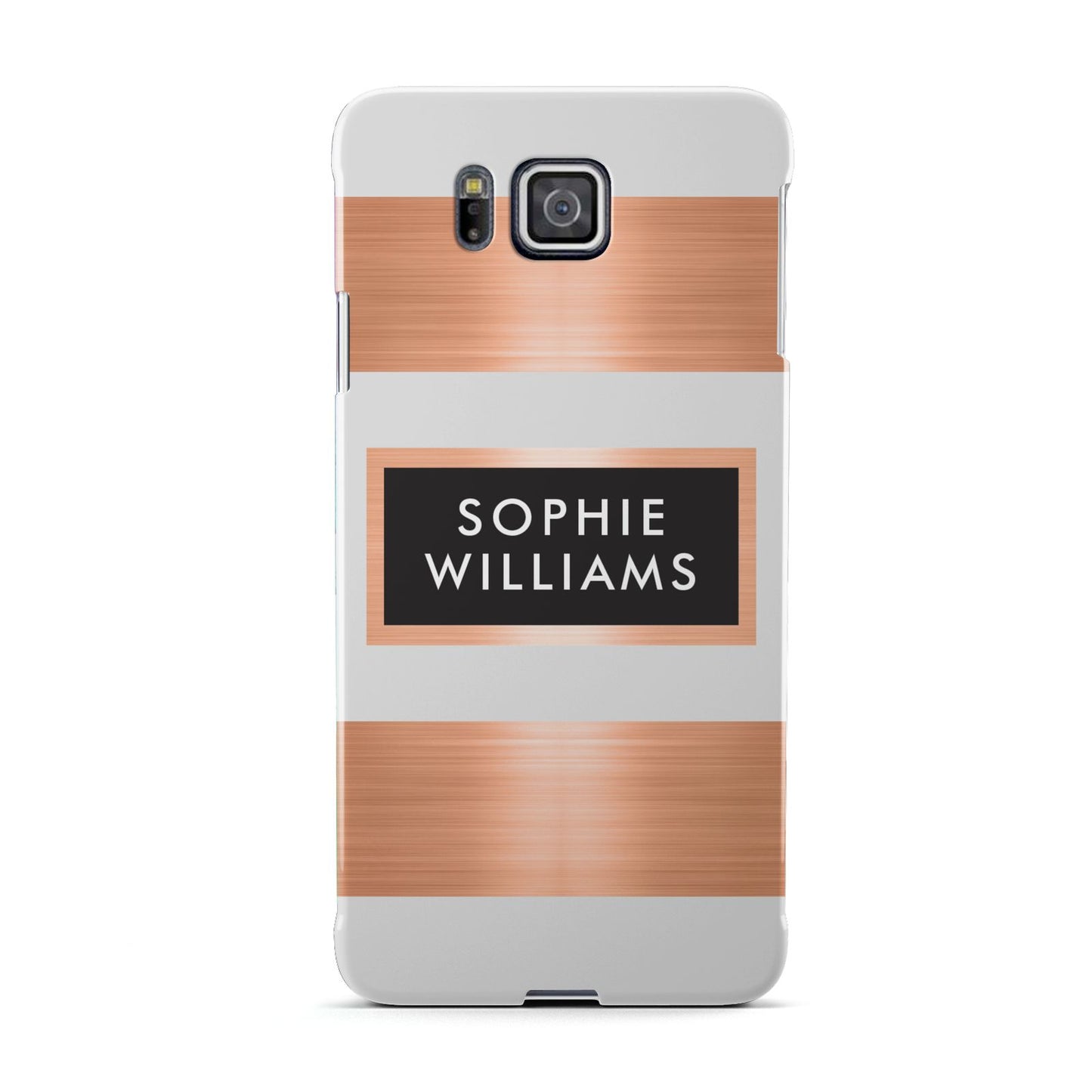 Personalised Rose Gold Name Text Initials Samsung Galaxy Alpha Case