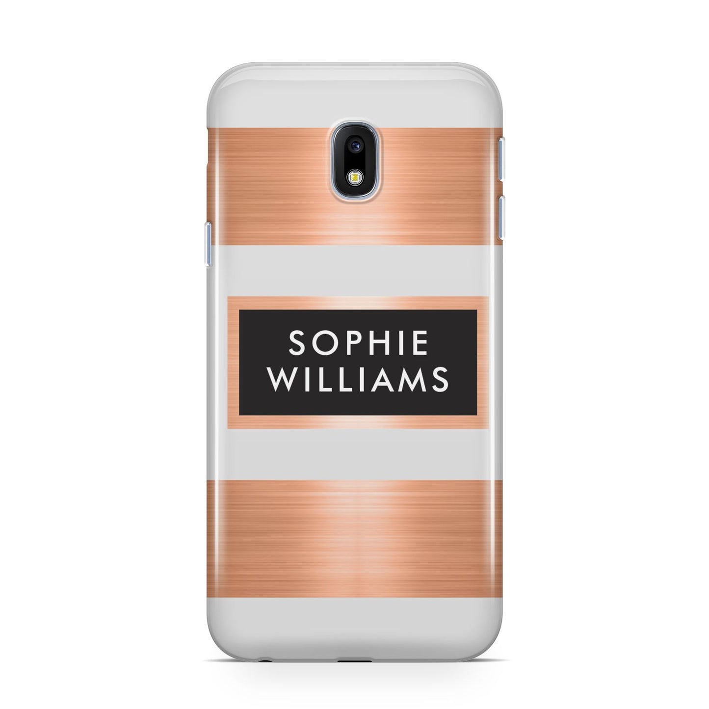 Personalised Rose Gold Name Text Initials Samsung Galaxy J3 2017 Case