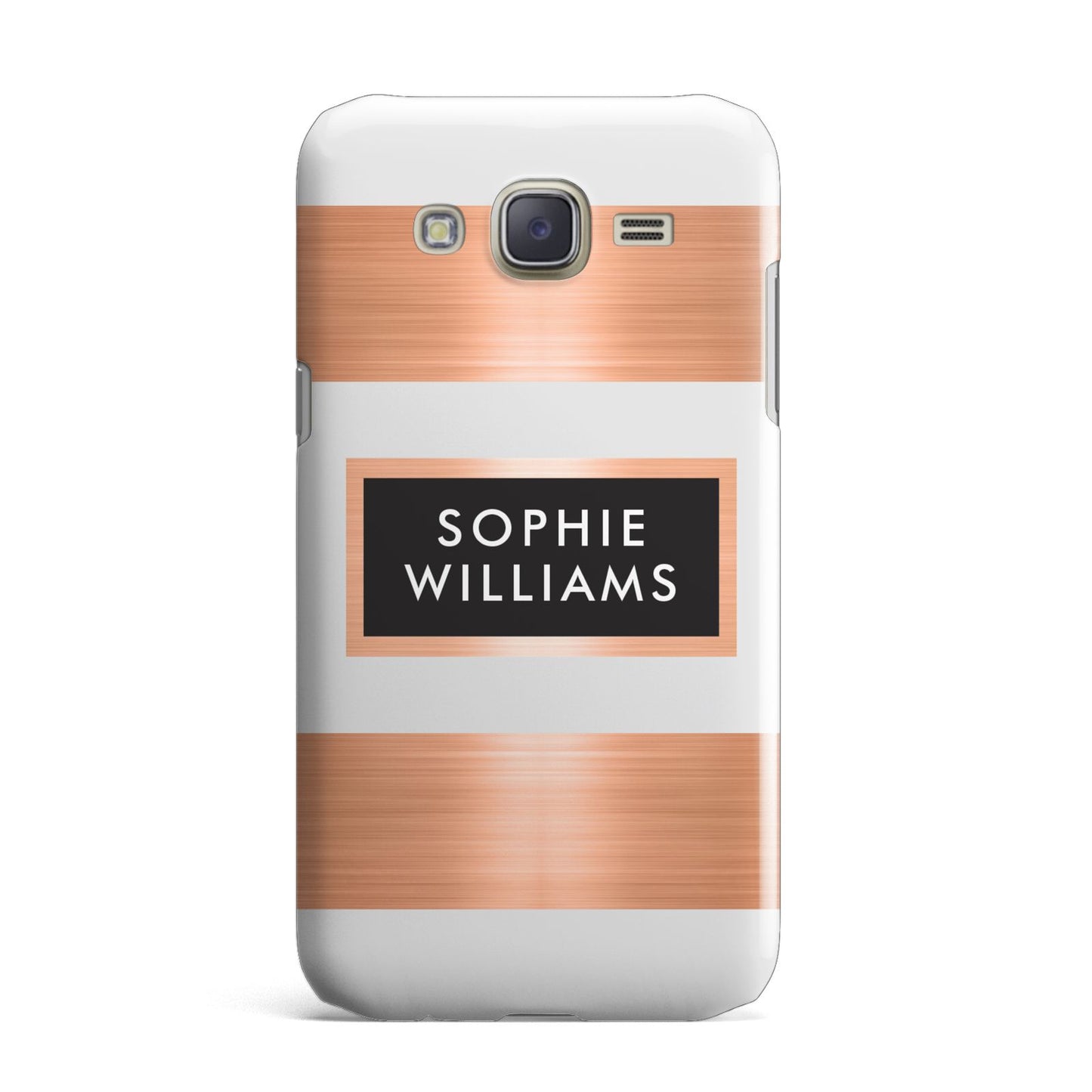 Personalised Rose Gold Name Text Initials Samsung Galaxy J7 Case