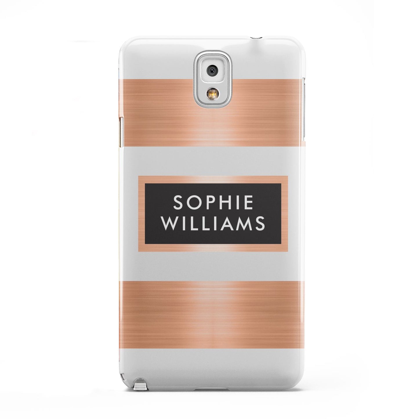 Personalised Rose Gold Name Text Initials Samsung Galaxy Note 3 Case